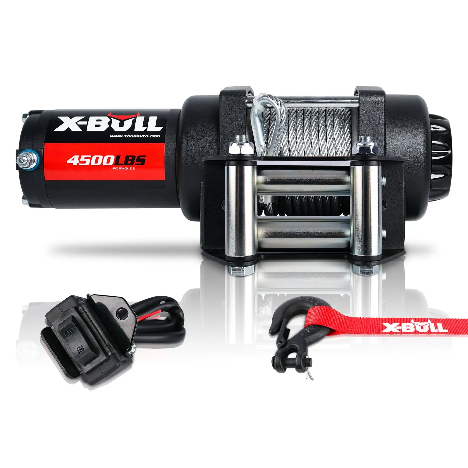 12V 4500LB Electric Winch w/ Steel Cable & Wireless Remote X-BULL