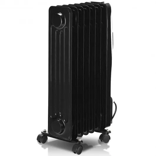 1500 W LCD 7-fin Timer Electric Oil Filled Radiator Heater