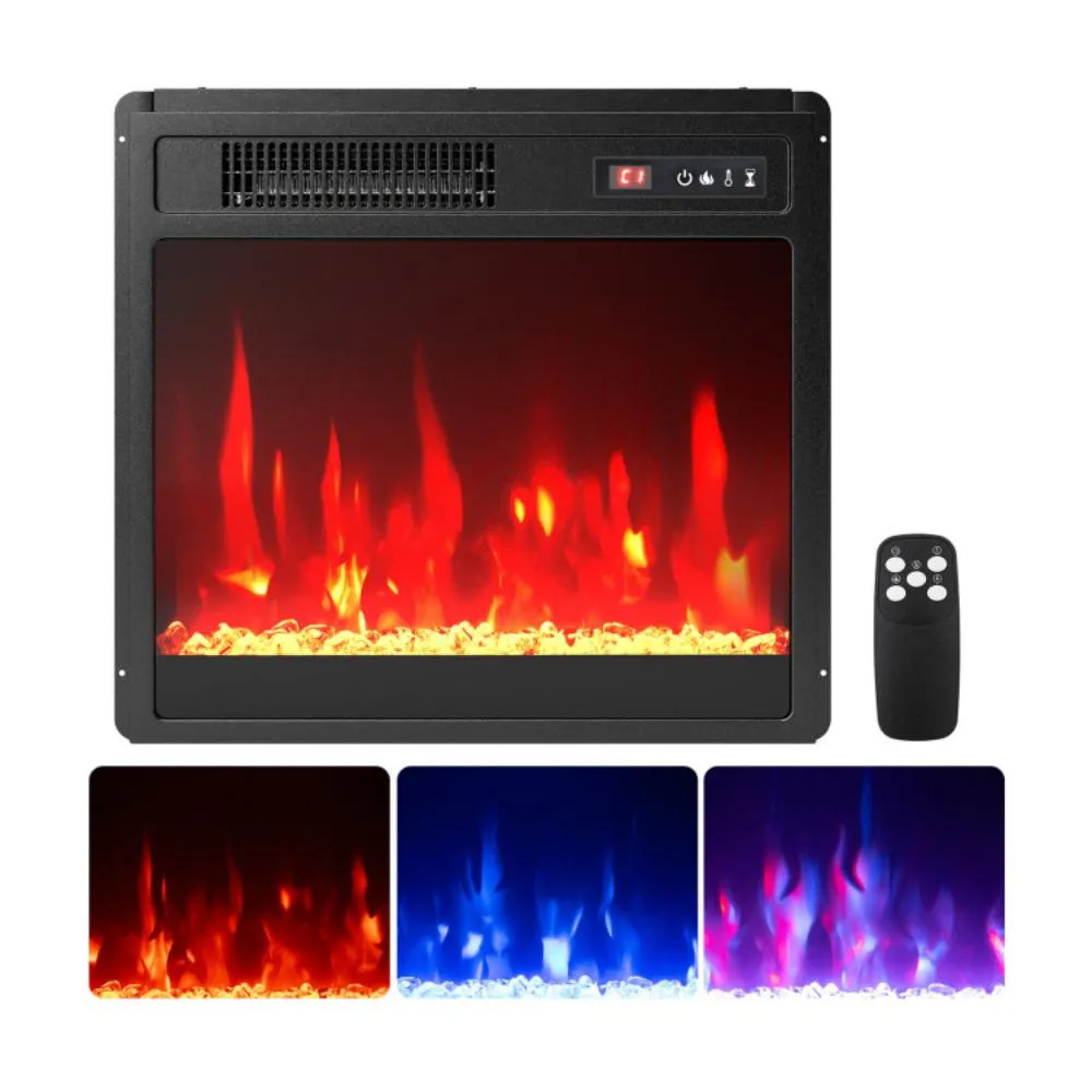 18 Inch Electric Fireplace Insert Fireplace Heater with Overheat Protection