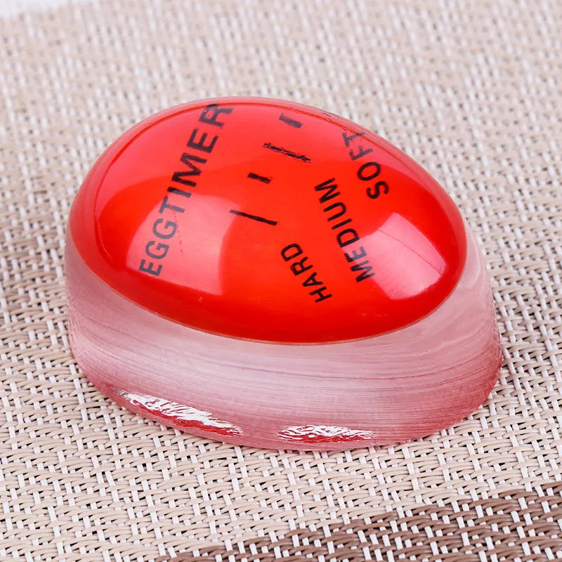 1pcs Egg Perfect Color Changing Timer Yummy Soft Hard Boiled Eggs Cooking Kitchen Eco-Friendly Resin Egg Timer Red timer tools