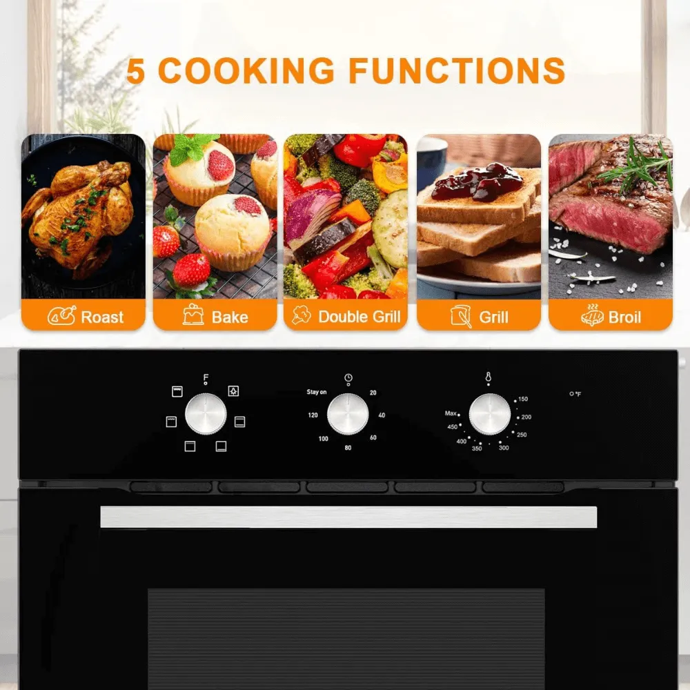 2 Piece Kitchen Appliances Packages 24" Induction Cooktop & 24" Electric Wall Oven