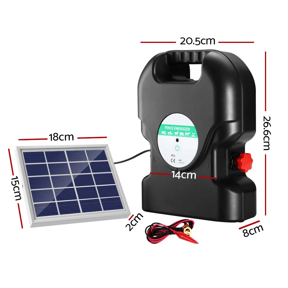 20km Electric Fence Energiser Solar Energizer Charger Farm Animal 1.2J