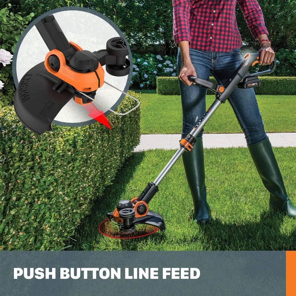 20V 12 Inch Cordless String Trimmer & Edger with Battery & Charger