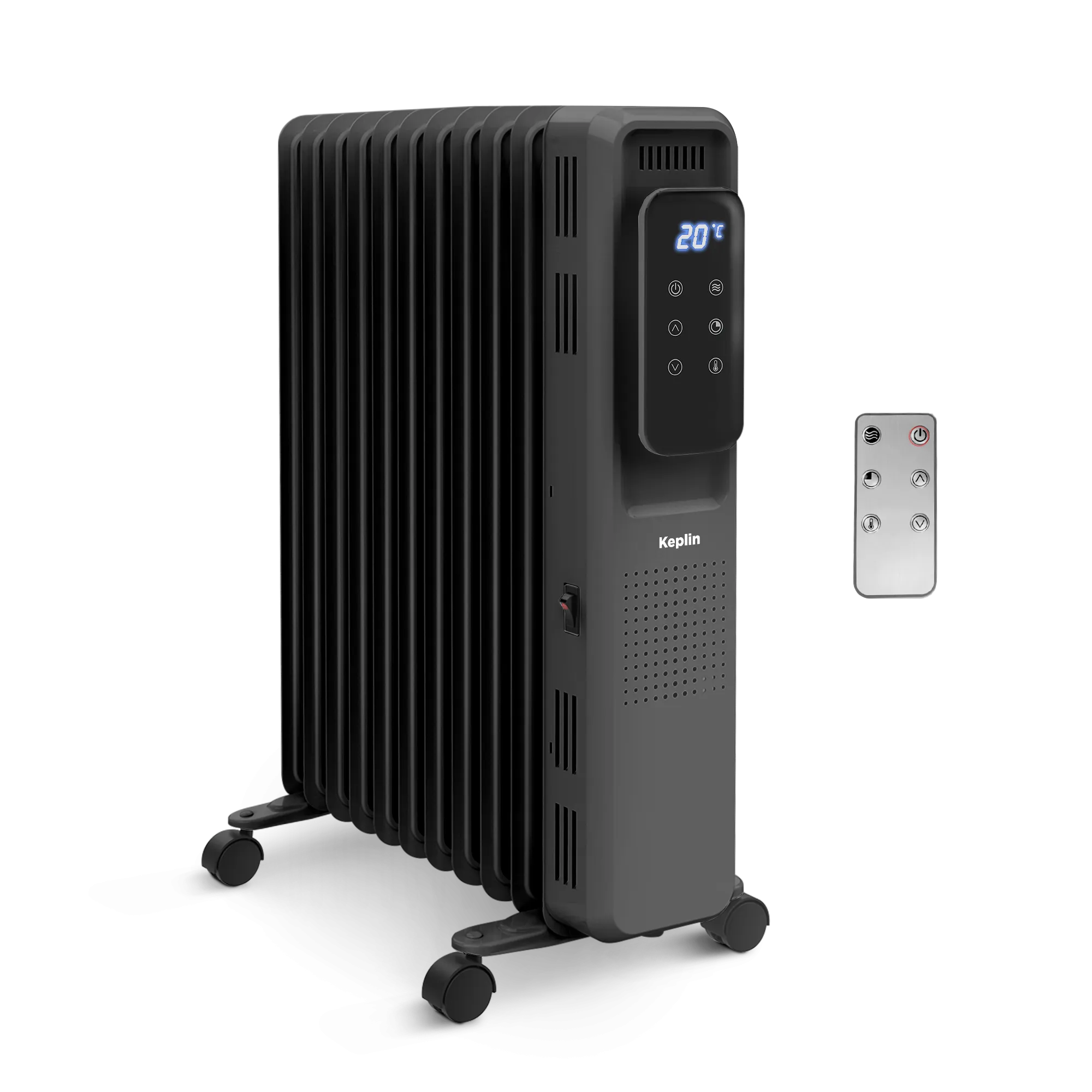 2500W Oil Filled Radiator With Timer - Efficient & Portable Electric Heater with Remote Control