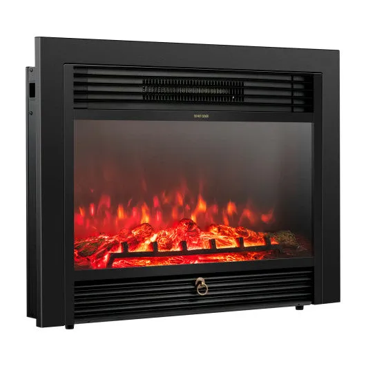 28.5 Inch 750W/1500W Electric Fireplace insert with Adjustable Flame Color and Timer