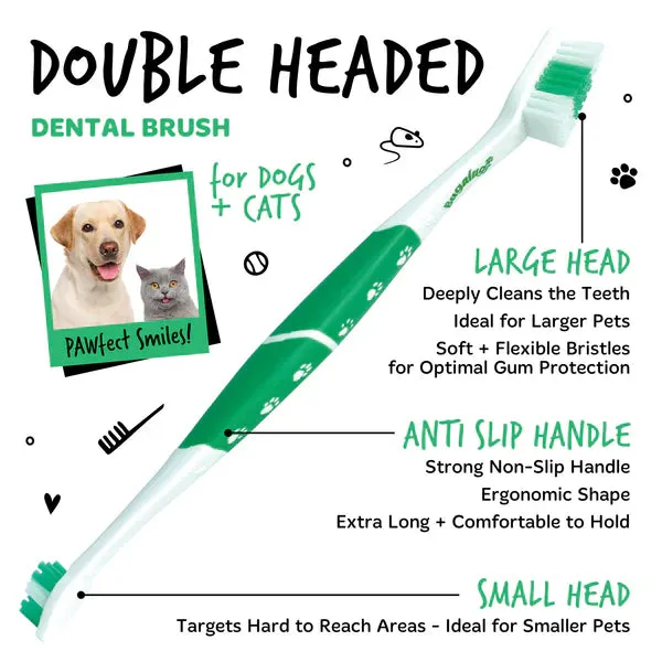 2x DOUBLE ENDED TOOTHBRUSH