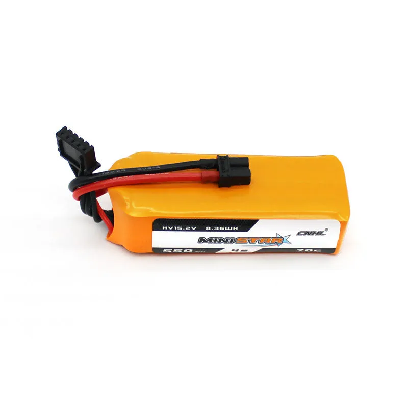 3 Packs CNHL MiniStar HV 550mAh 15.2V 4S 70C Lipo Battery with XT30U