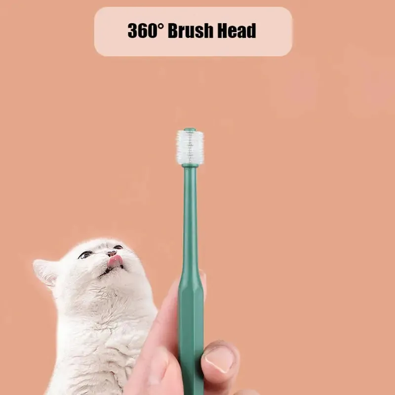 360-Degree Pet Toothbrush for Effective Cleaning