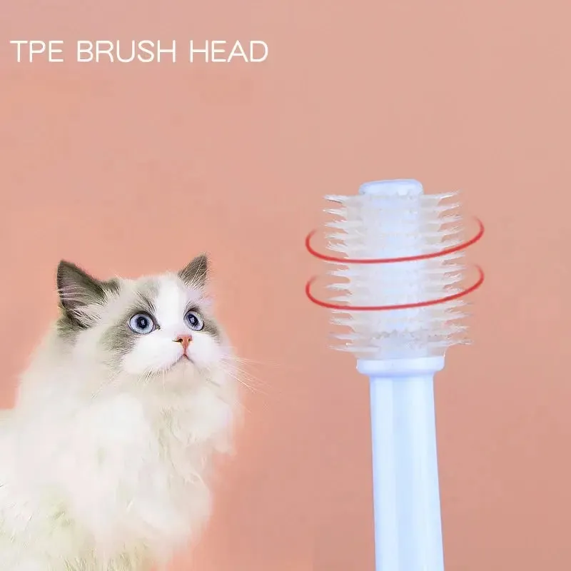 360-Degree Pet Toothbrush for Effective Cleaning