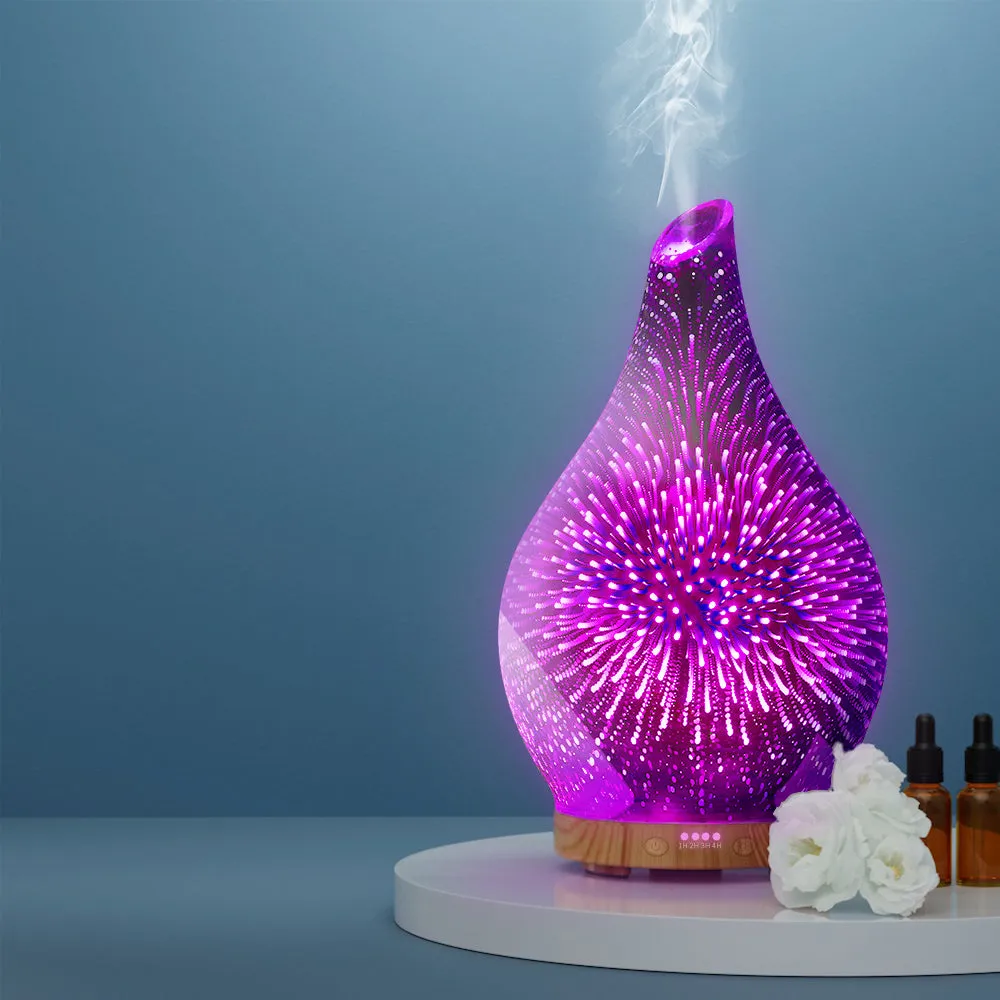 3D LED Aroma Diffuser Humidifier 100ml Ultrasonic - Devanti