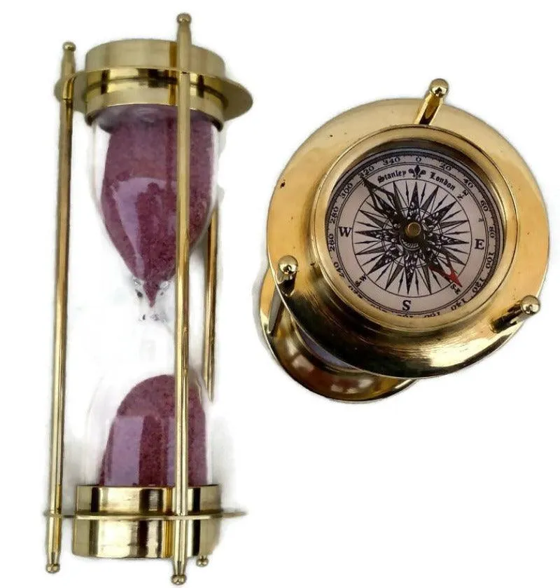 5 Minutes Brass Sand Timer Hourglass Timer