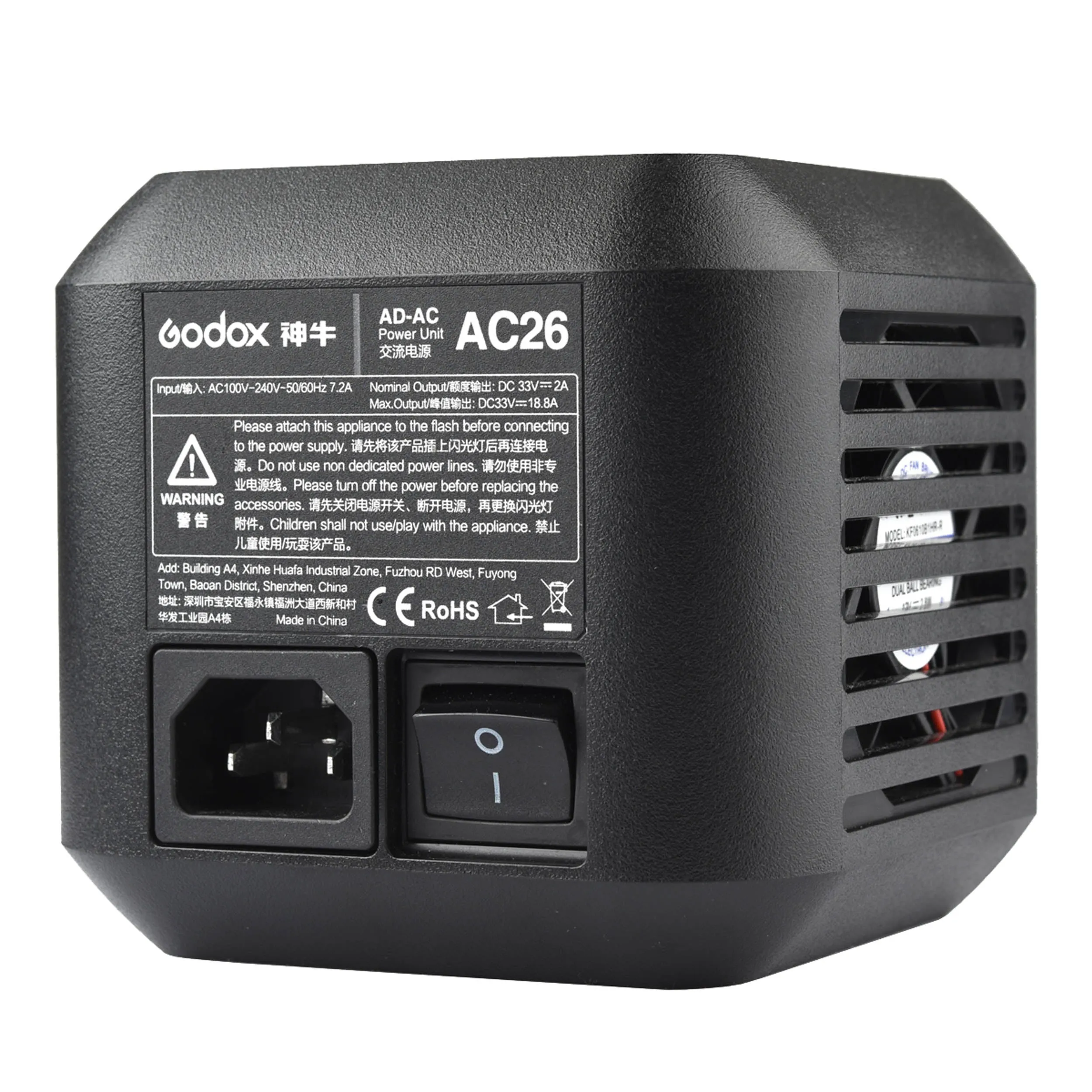 AC26 Mains Power Adapter for Godox AD600Pro, AD600ProII and PiXAPRO CITI600Pro