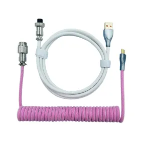 ACGAM Color Matching Custom Coiled Aviator Cable USB-C Pink