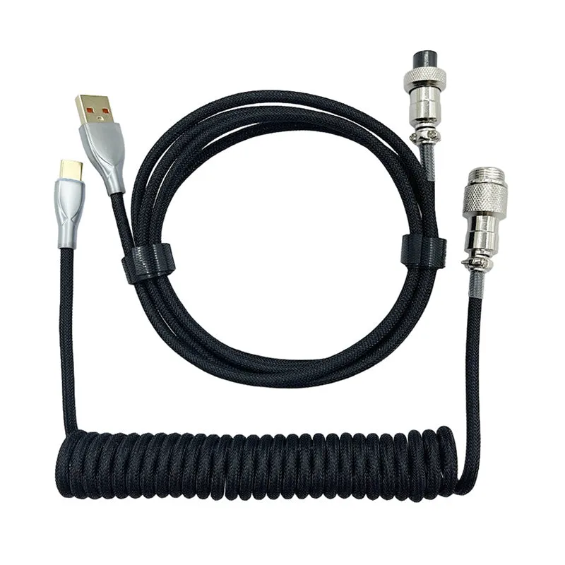 ACGAM Custom Coiled Aviator Cable USB-C Black