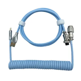 ACGAM Custom Coiled Aviator Cable USB-C Sky Blue