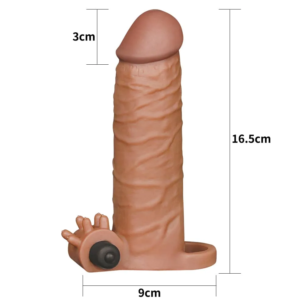 Add 2" Pleasure X Tender Vibrating Penis Sleeve