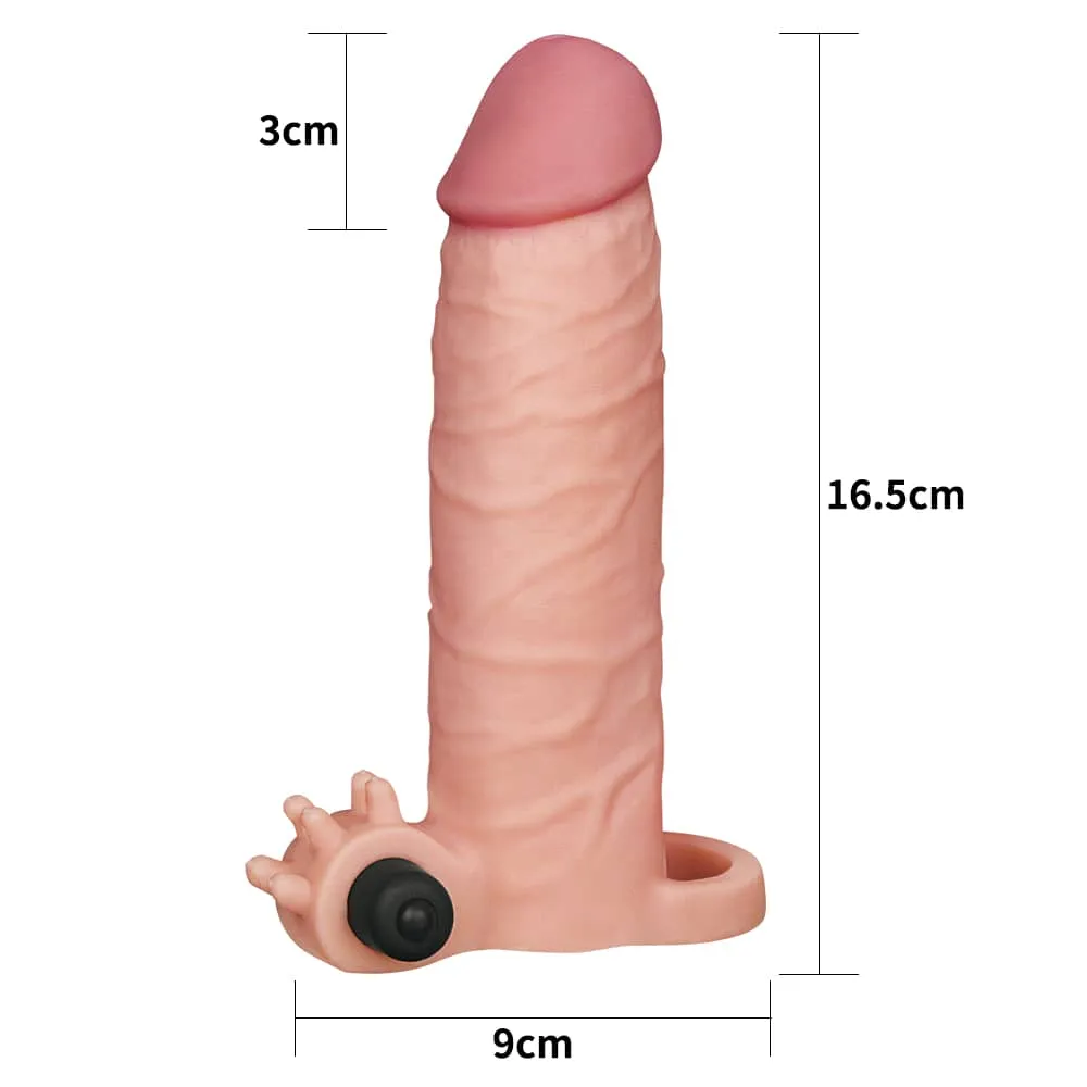 Add 2" Pleasure X Tender Vibrating Penis Sleeve