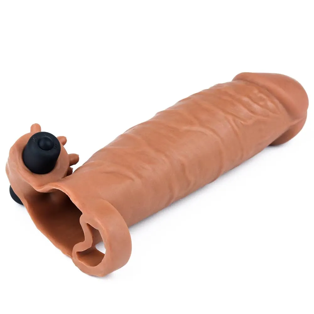 Add 2" Pleasure X Tender Vibrating Penis Sleeve