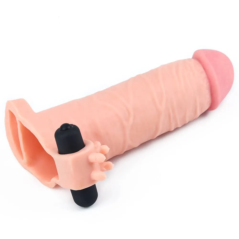 Add 2" Pleasure X Tender Vibrating Penis Sleeve