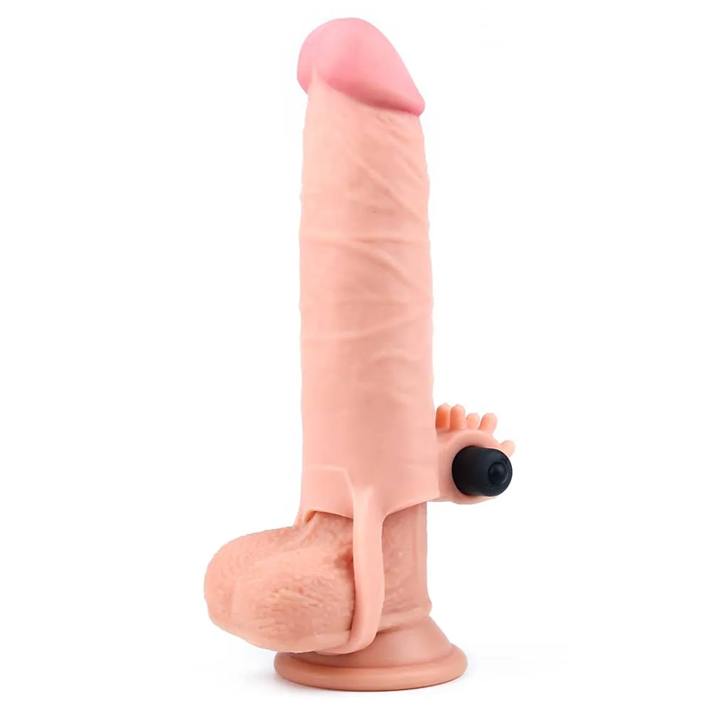 Add 2" Pleasure X Tender Vibrating Penis Sleeve