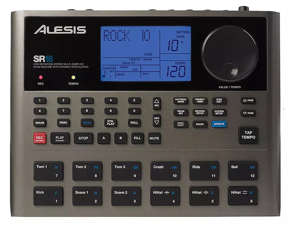 Alesis SR18 24-bit Multi-Sampled Clasic Drum Machine