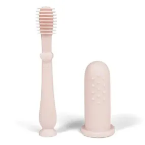 Ali   Oli - Baby Finger Toothbrush & Tongue Cleaner Oral Set, Blush