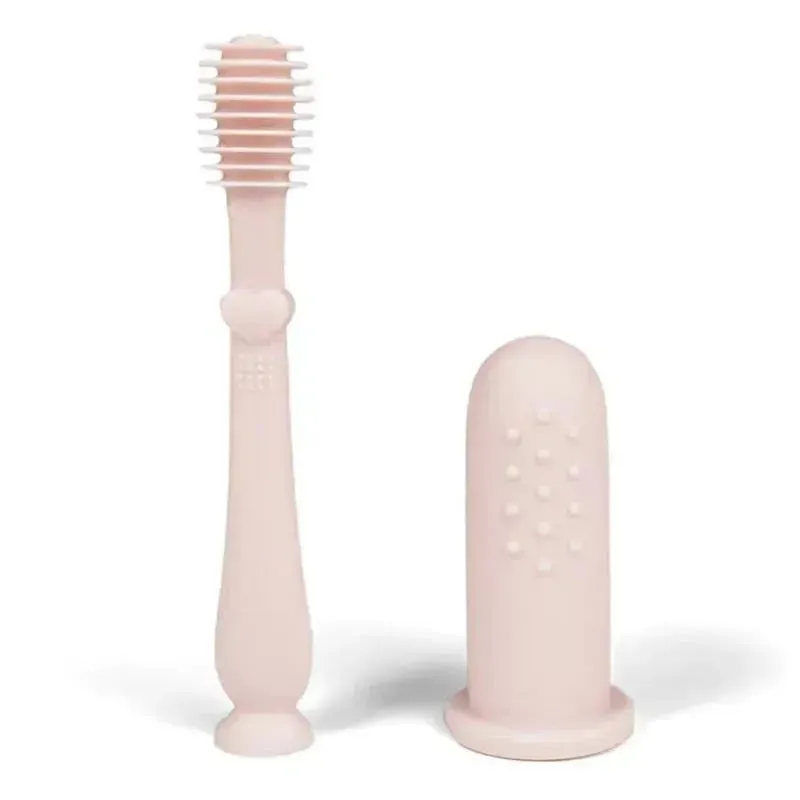 Ali   Oli - Baby Finger Toothbrush & Tongue Cleaner Oral Set, Blush