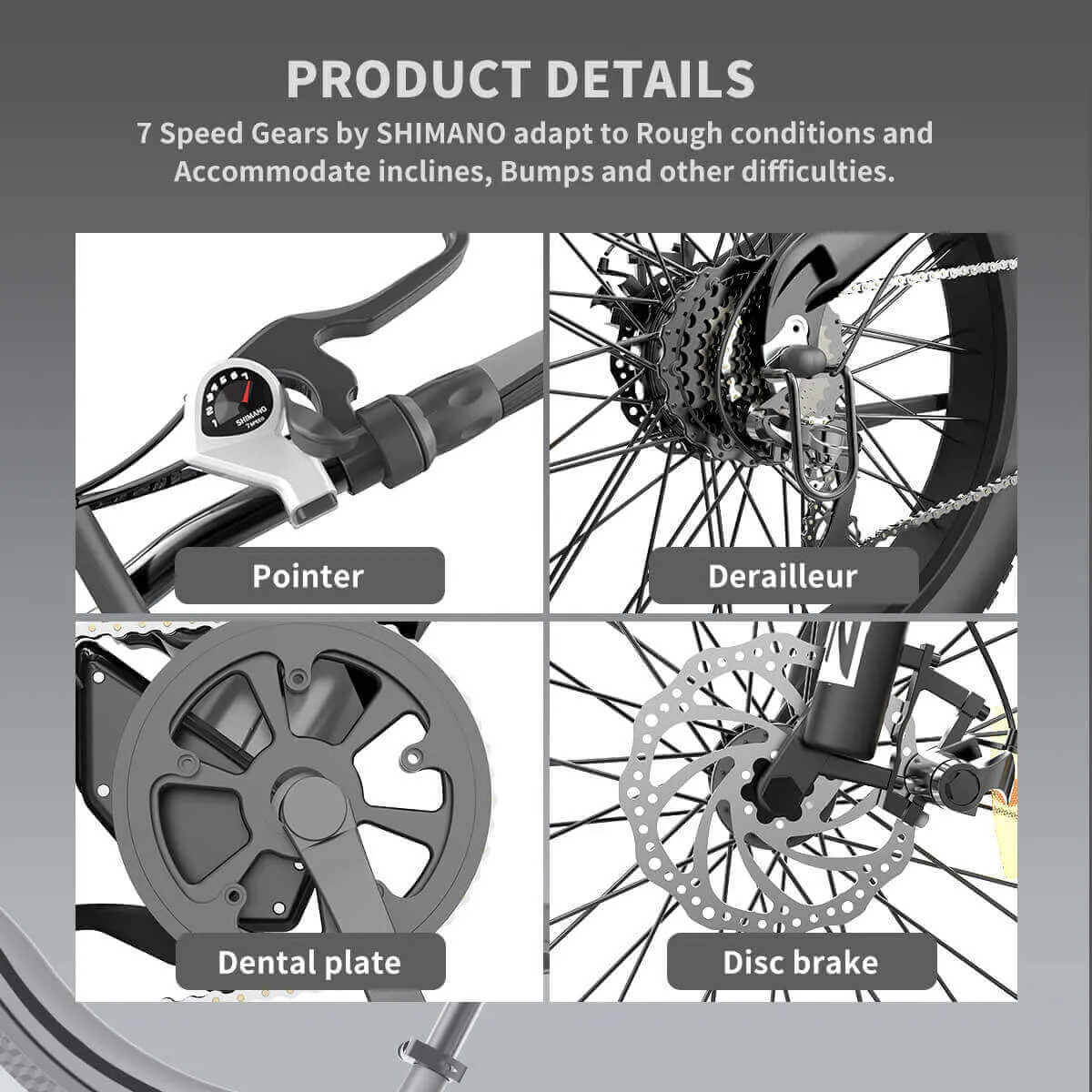 Aostirmotor S18 Fat Tire All Terrain Electric Mountain Bike