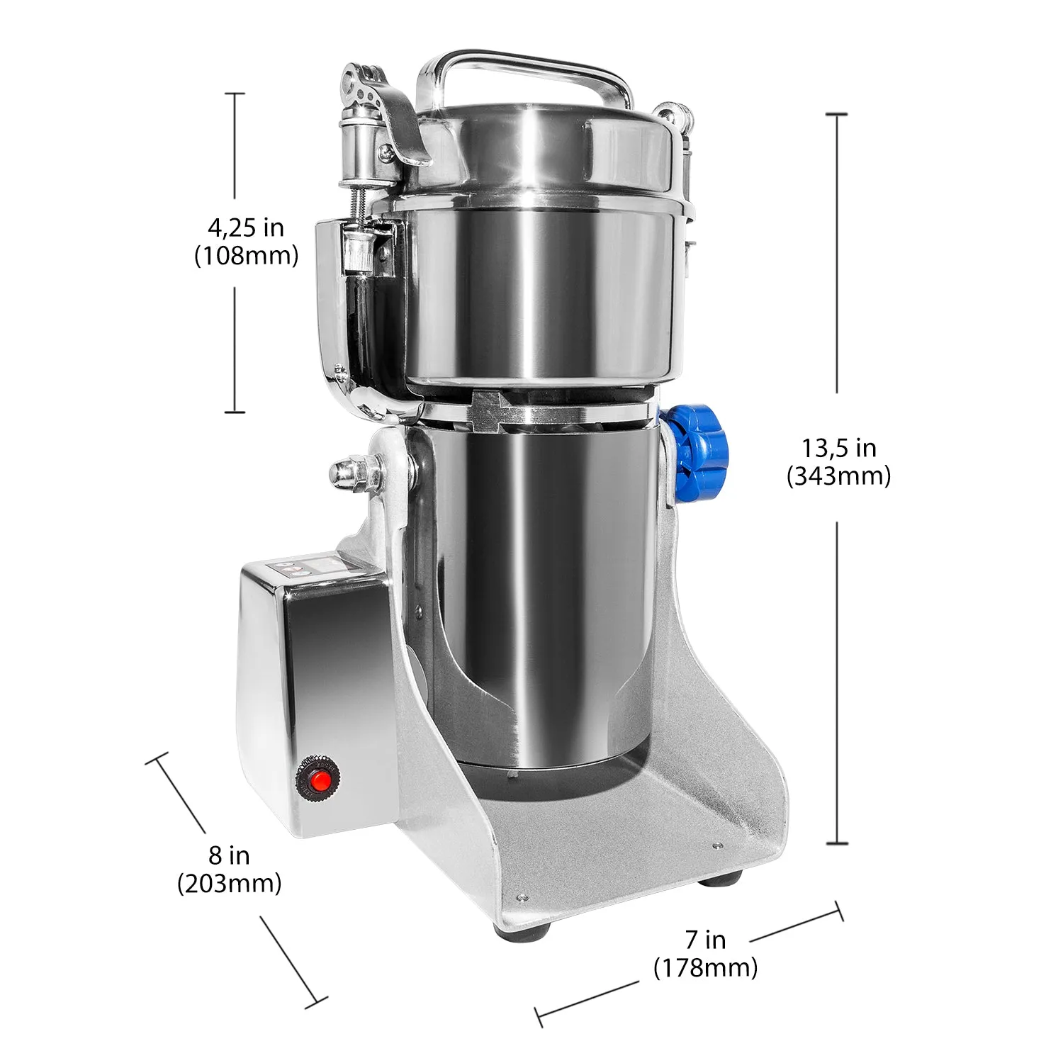 AP-S300D Electric Grain Mill Commercial | 300g | Swing Type Grain Grinder Mill | Stainless Steel