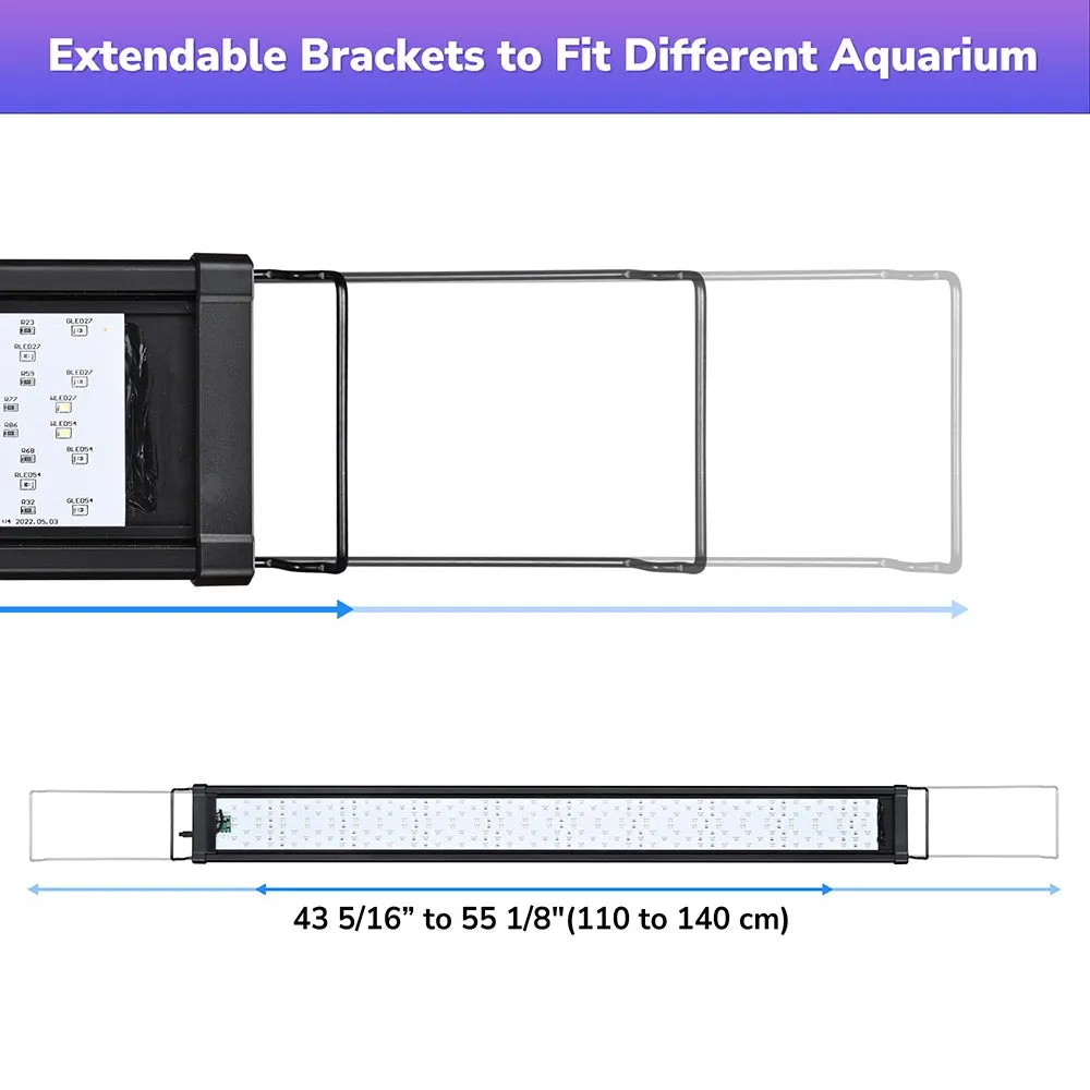 AquaBasik LED Aquarium Lights Plants Reef 44-55" Fish Tank RGBW