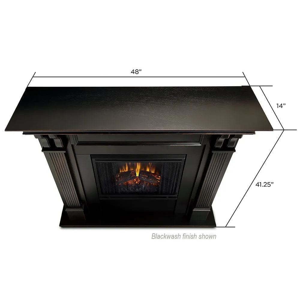 Ashley Electric Fireplace Mantel Package in Blackwash