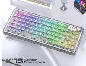 Attack Shark K75RGB Wireless Mechanical Bluetooth Transparent Gasket Hot Plug Keyboard