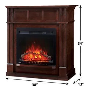 Bailey Electric Fireplace Mantel Package in Espresso