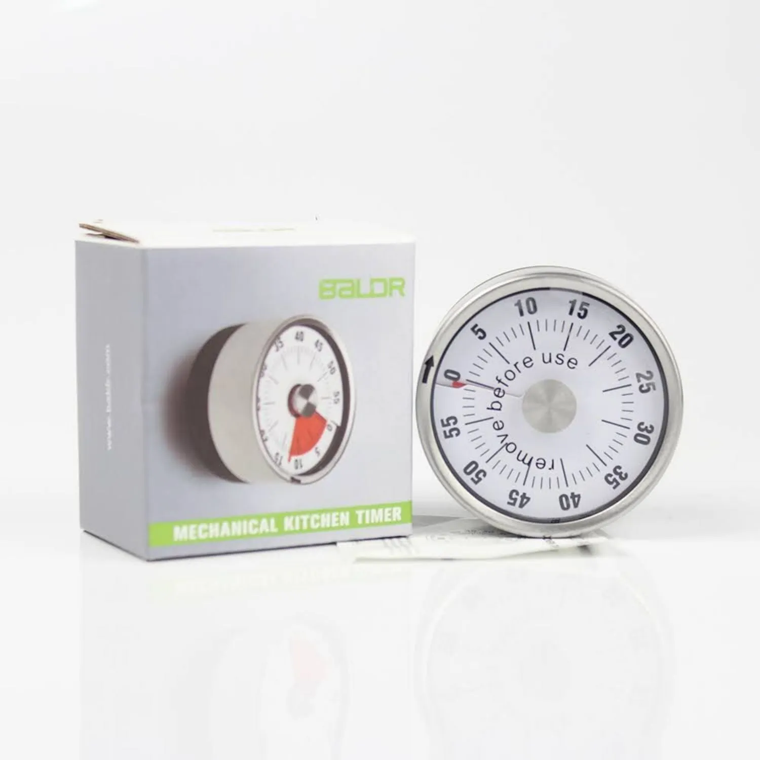 BALDR Mechanical 60-Minute Kitchen Timer With Magnet - Black