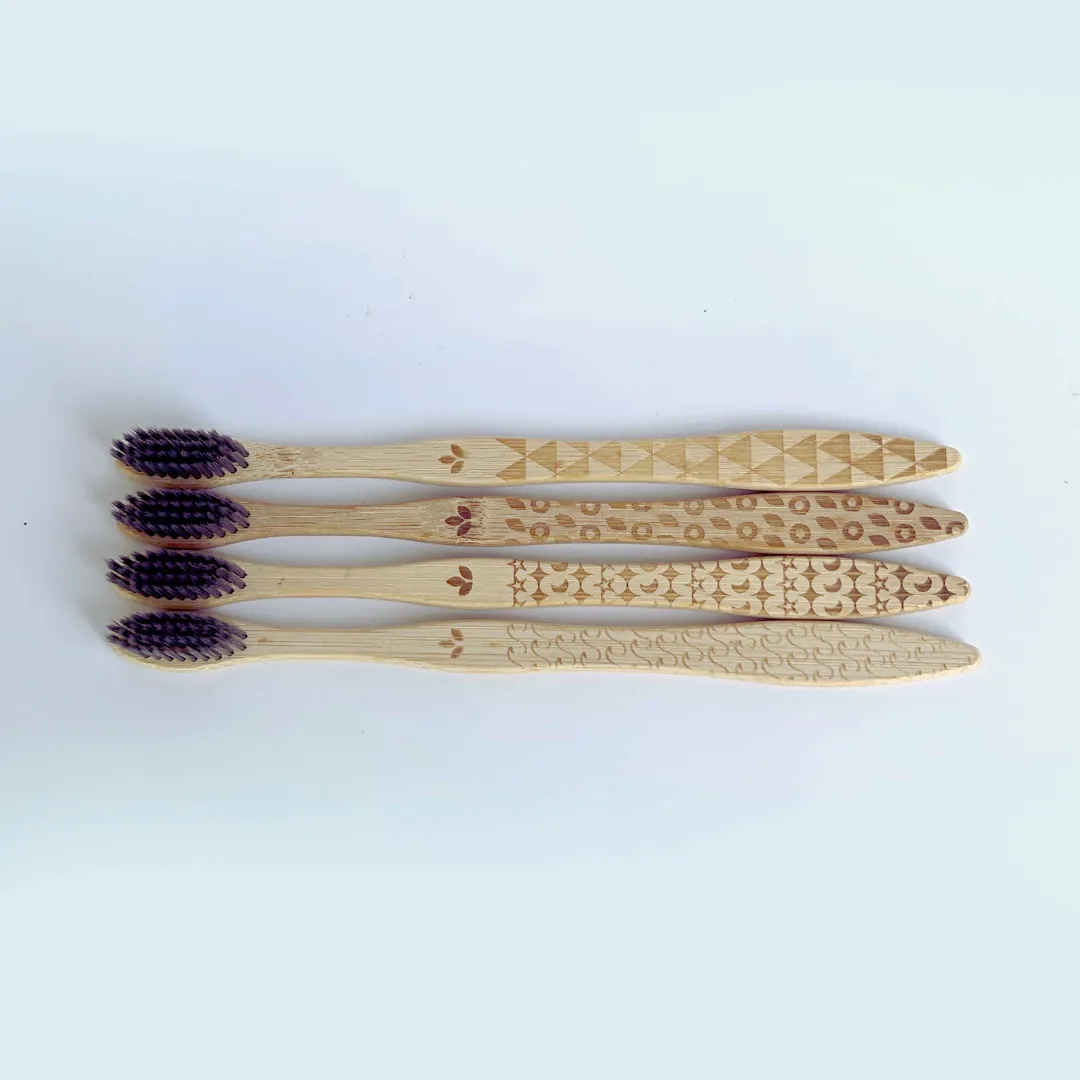 Bamboo Toothbrush | 4-Piece Set