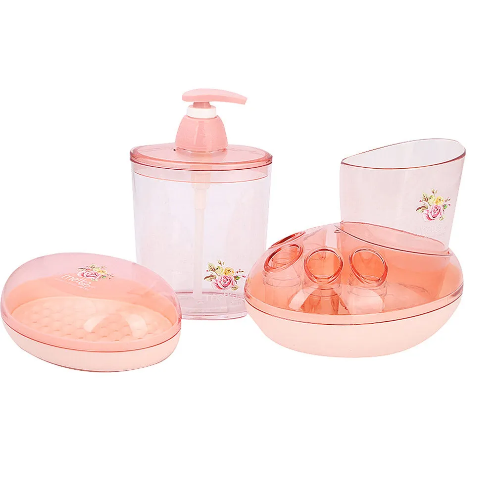 Bathroom Toiletries Set 4 Pcs 6212 - Pink