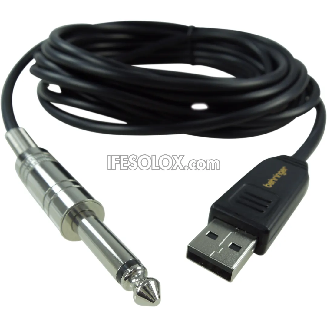 Behringer Guitar to USB 5 meters Audio Interface Cable - Brand New