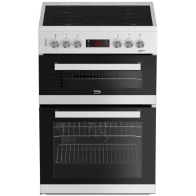 Beko EDC634W 60cm Double Oven Electric Cooker with Ceramic Hob - White