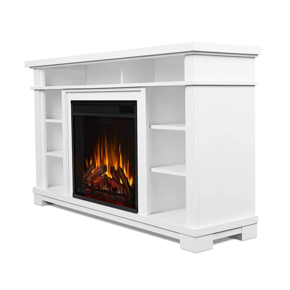 Belford Electric Fireplace TV Stand in White