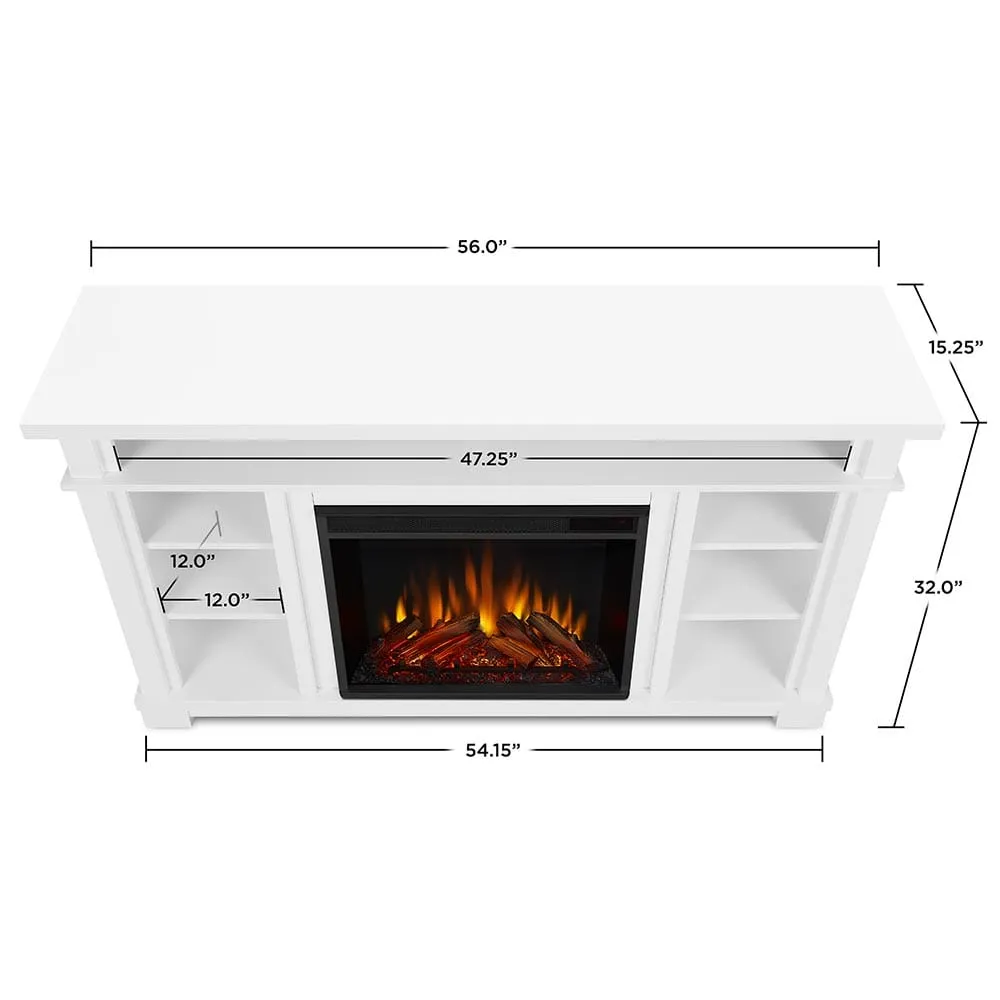 Belford Electric Fireplace TV Stand in White