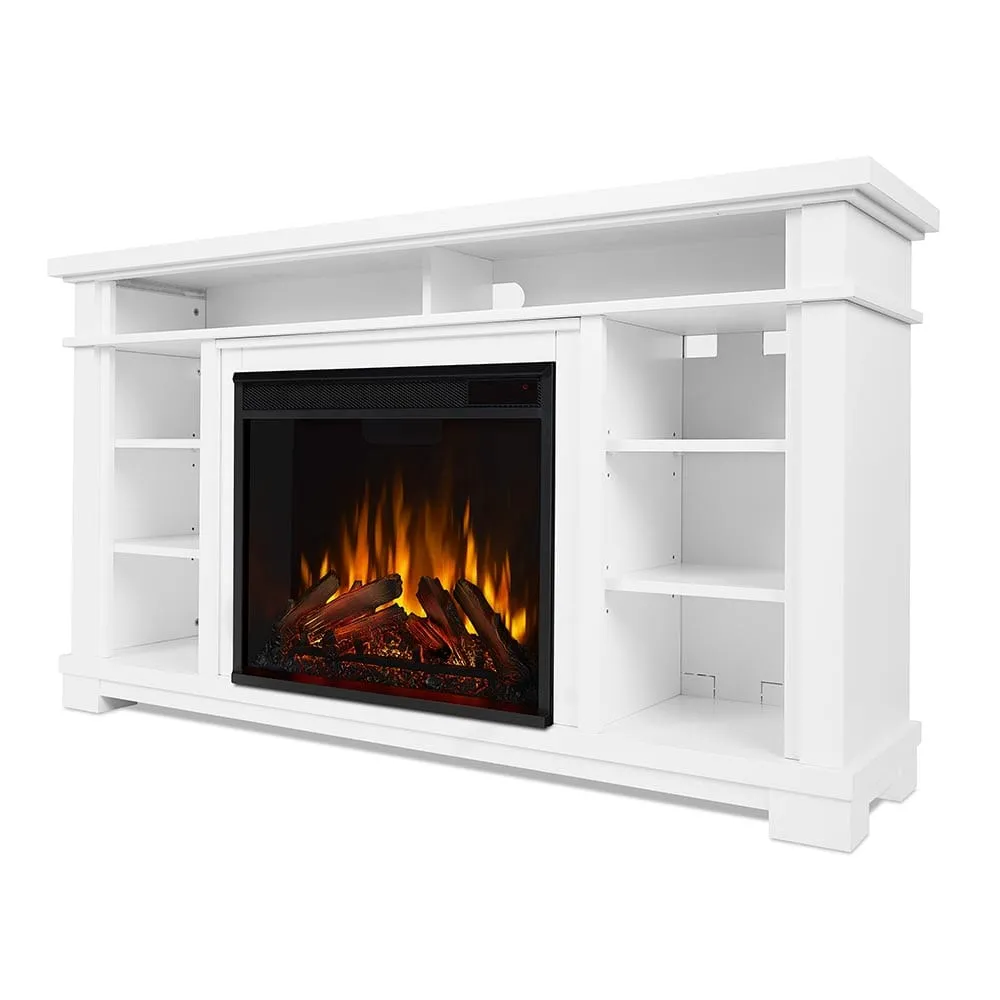 Belford Electric Fireplace TV Stand in White