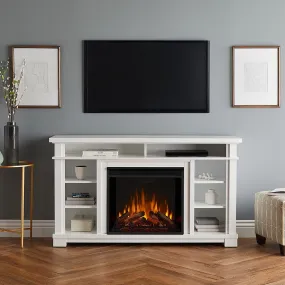 Belford Electric Fireplace TV Stand in White