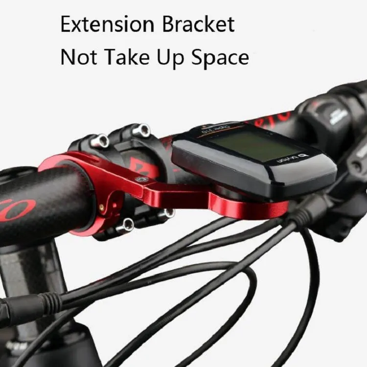 Bicycle Mountain Bike Aluminum Alloy Code Table Stand Universal Code Table Extension Flashlight Bracket(Red)