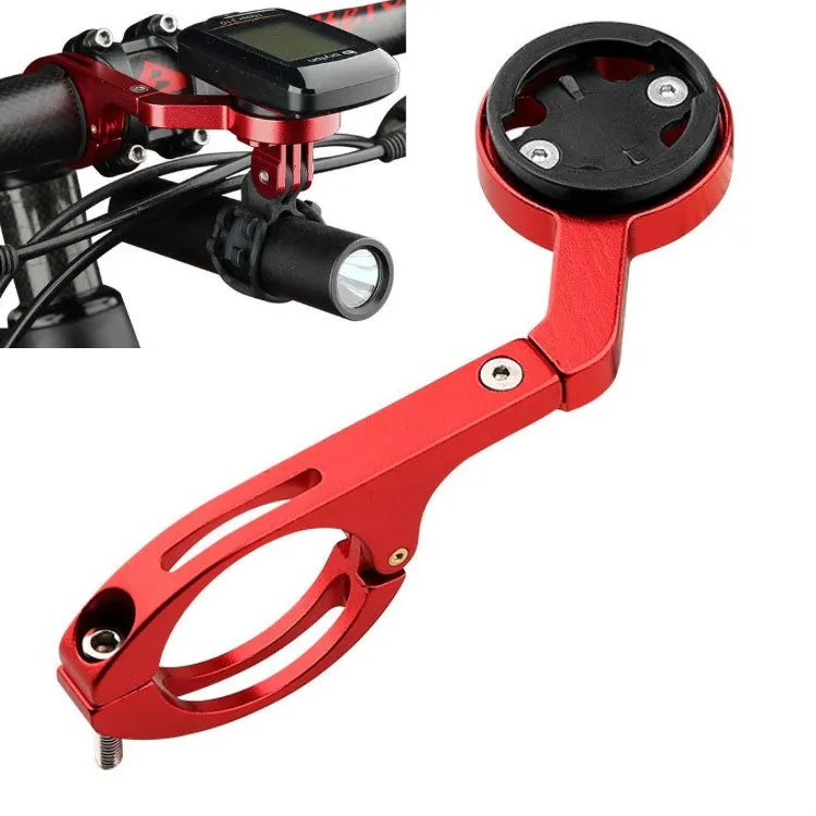 Bicycle Mountain Bike Aluminum Alloy Code Table Stand Universal Code Table Extension Flashlight Bracket(Red)