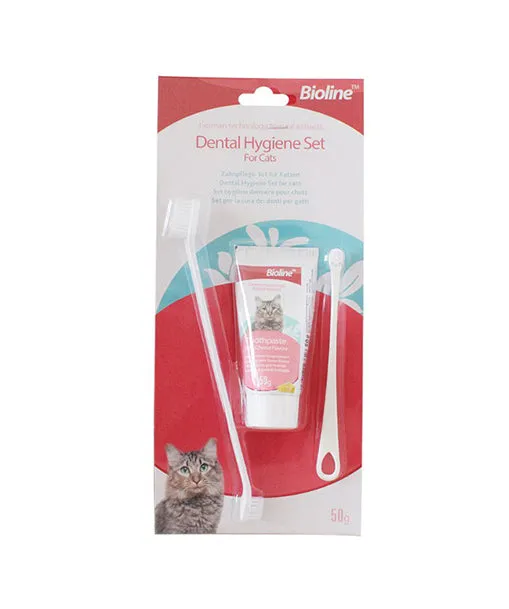 Bioline Dental Care Set For Cats - Brush and Toothpaste