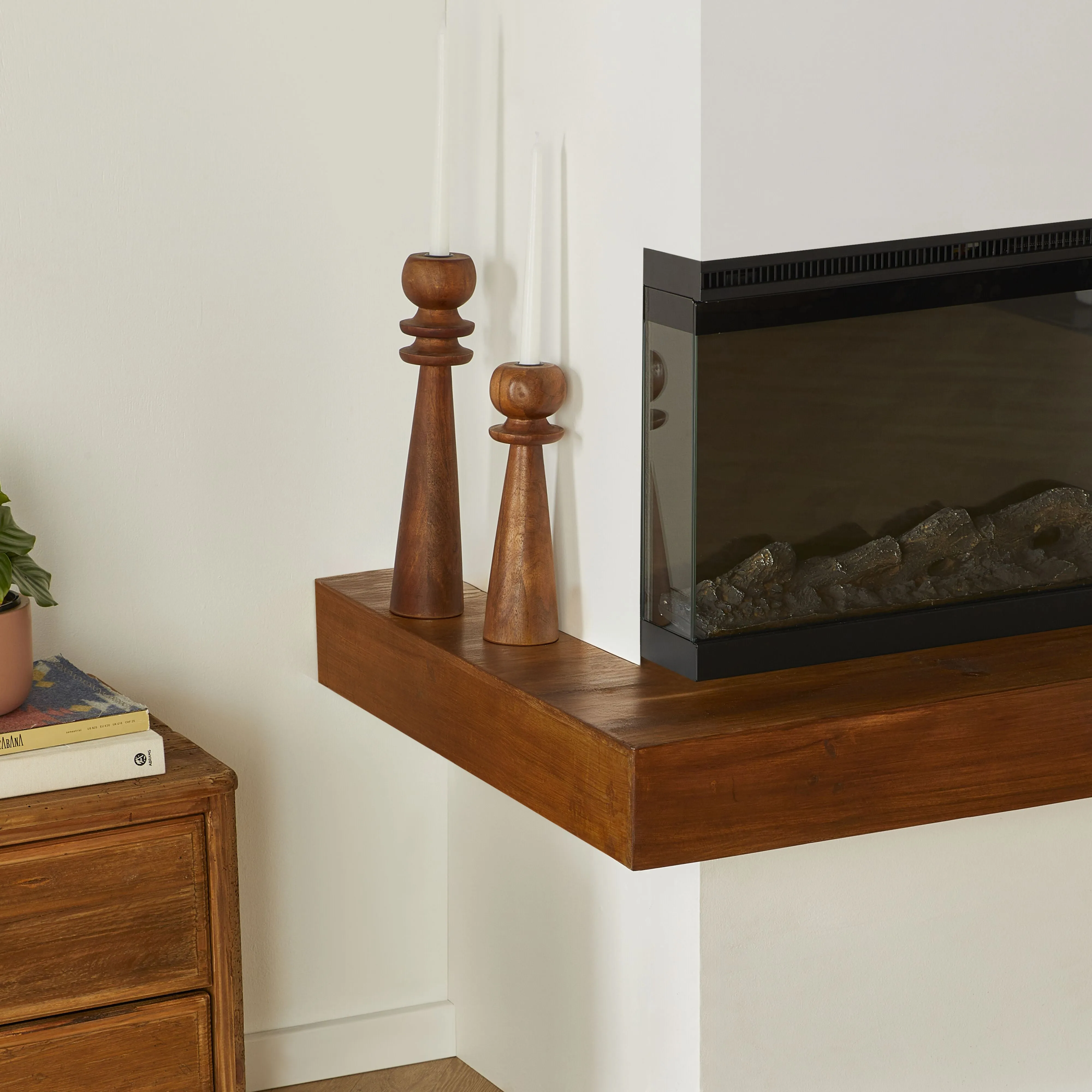 Boston Electric Fireplace 107x20x43cm