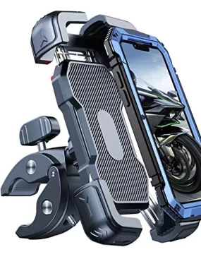 Bovemanx Motorcycle Phone Mount, [150mph Wind Anti-Shake][7.2inch Big Phone Friendly] Bike Phone Holder for Bicycle, [3s Easy Install] Handlebar Cell Phone Mount, Compatible with iPhone 16 Pro Max