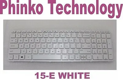 BRAND NEW Keyboard for HP Pavilion 15 15-e 15-n US Teclado White Frame