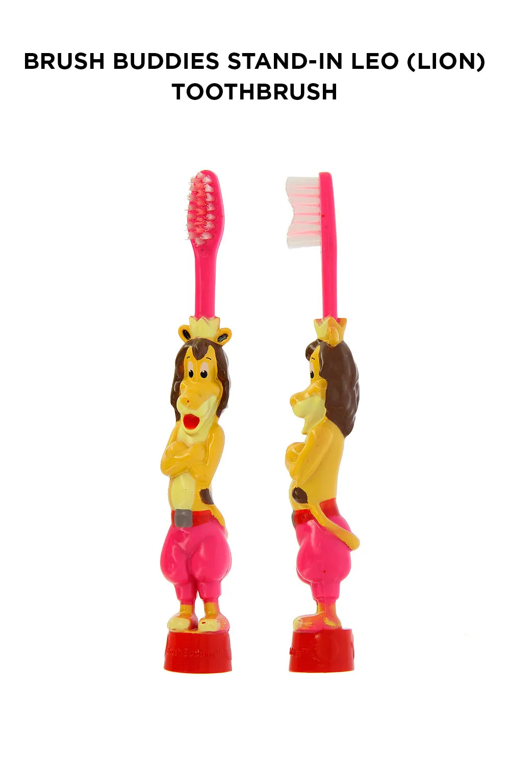 Brush Buddies Stand-in Leo (Lion) Toothbrush- Pink