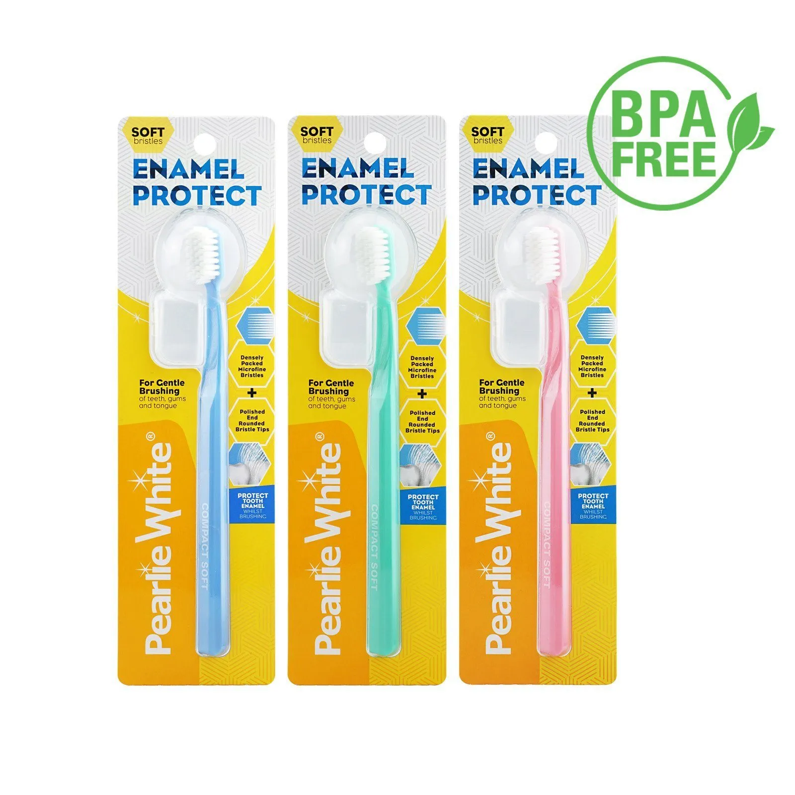 BrushCare Enamel Protect Adult Soft Toothbrush Triple Pack